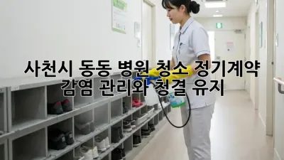 사천시 동동 병원 청소 정기계약: 감염 관리와 청결 유지