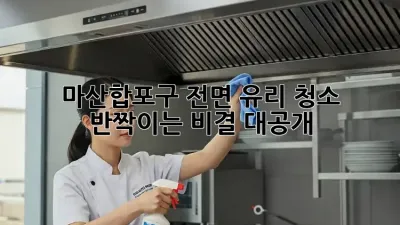 ✨ 마산합포구 전면 유리 청소✨: 💎반짝이는 비결 대공개!