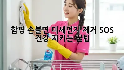 함평 손불면 미세먼지 제거 SOS🚨 건강 지키는 꿀팁🍯